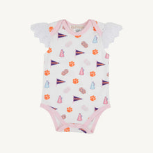 Load image into Gallery viewer, Wendy Onesie Eyelet Sleeves Collegiate
