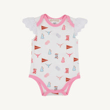 Load image into Gallery viewer, Wendy Onesie Eyelet Sleeves Collegiate
